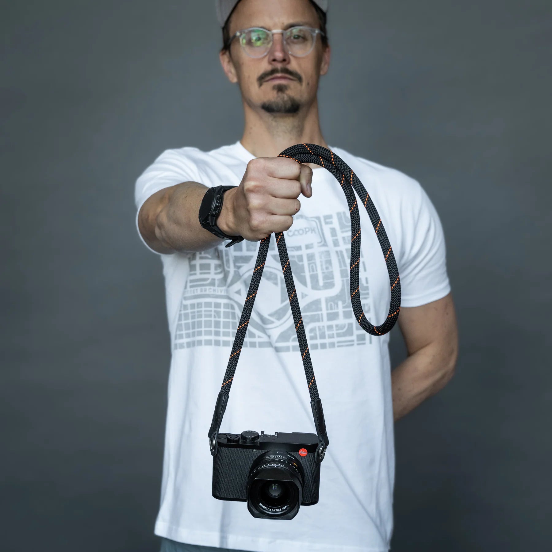 Rope Camera Strap Orange Obsidian